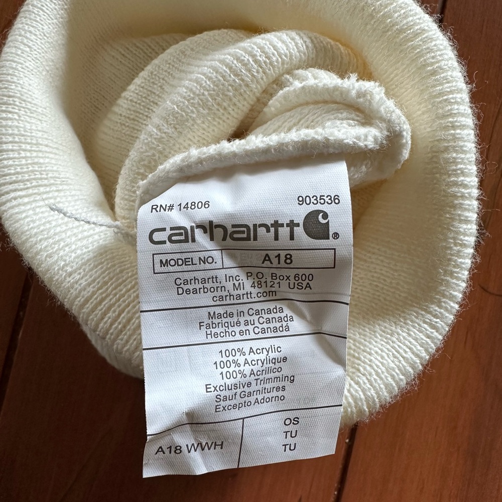 Cream Carhartt Hat - Picture 2 of 2
